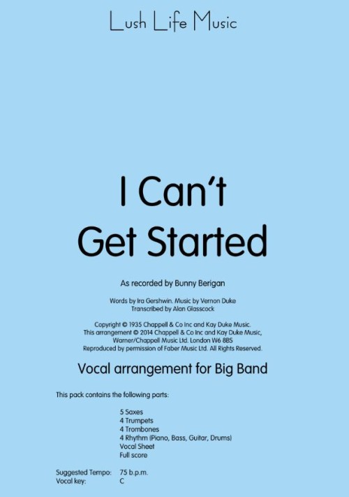 I CAN'T GET STARTED (Vocal)